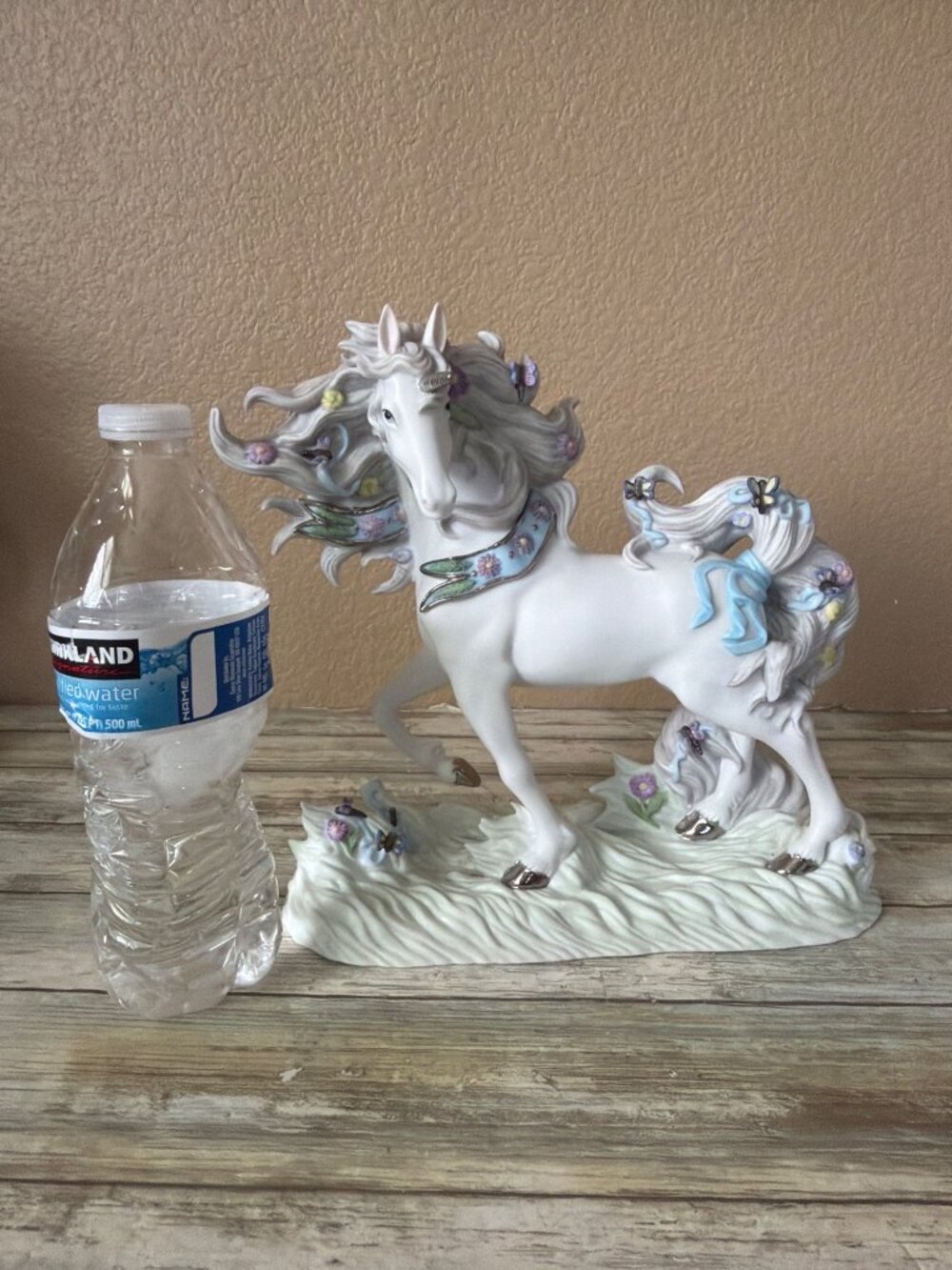 Princeton Gallery Meadow Unicorn Porcelain Figure 2001 Butterflies Flowers w/COA - Picture 3 of 16